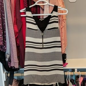 Black and white striped tank top